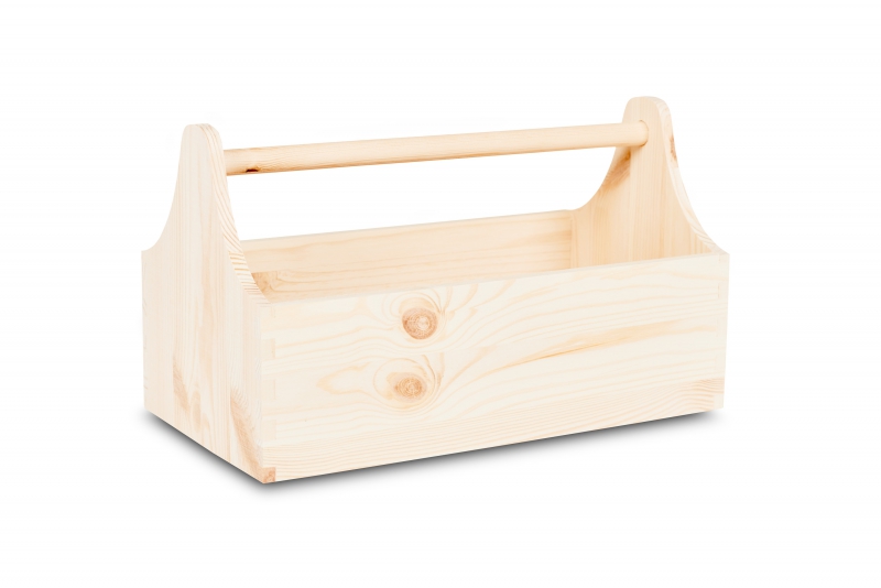 Wooden toolbox -carrier 34x18x20,5 cm