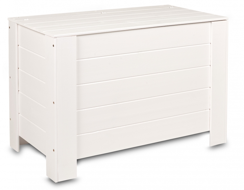 Wooden trunk 77x40x50 cm Signal white