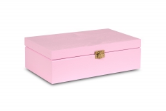 Herbaciarka drewniana 28x16x8,5 cm Light pink